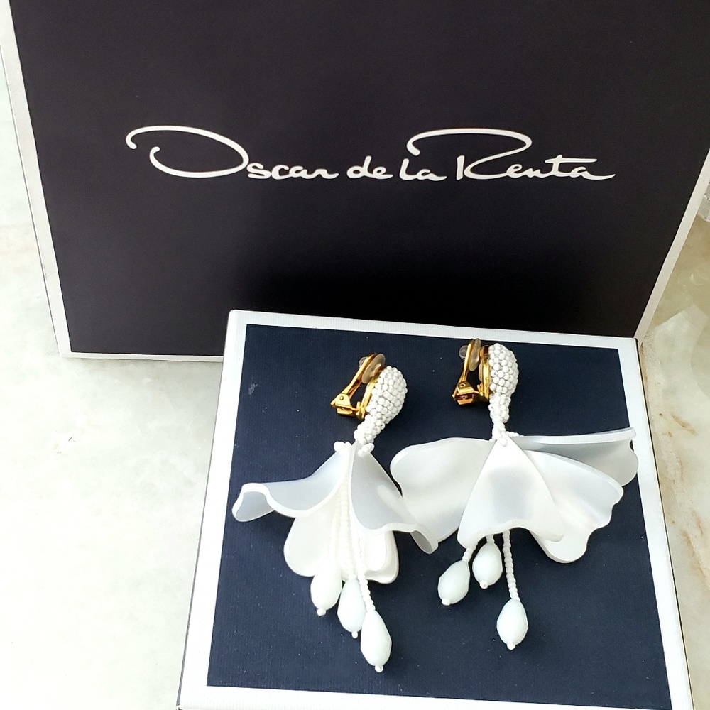 Authentic Oscar de la Renta earrings